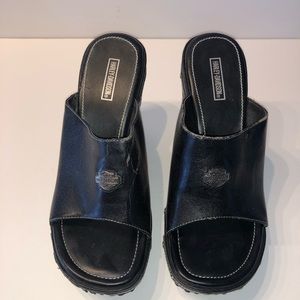 Harley Davidson Leather Wedges